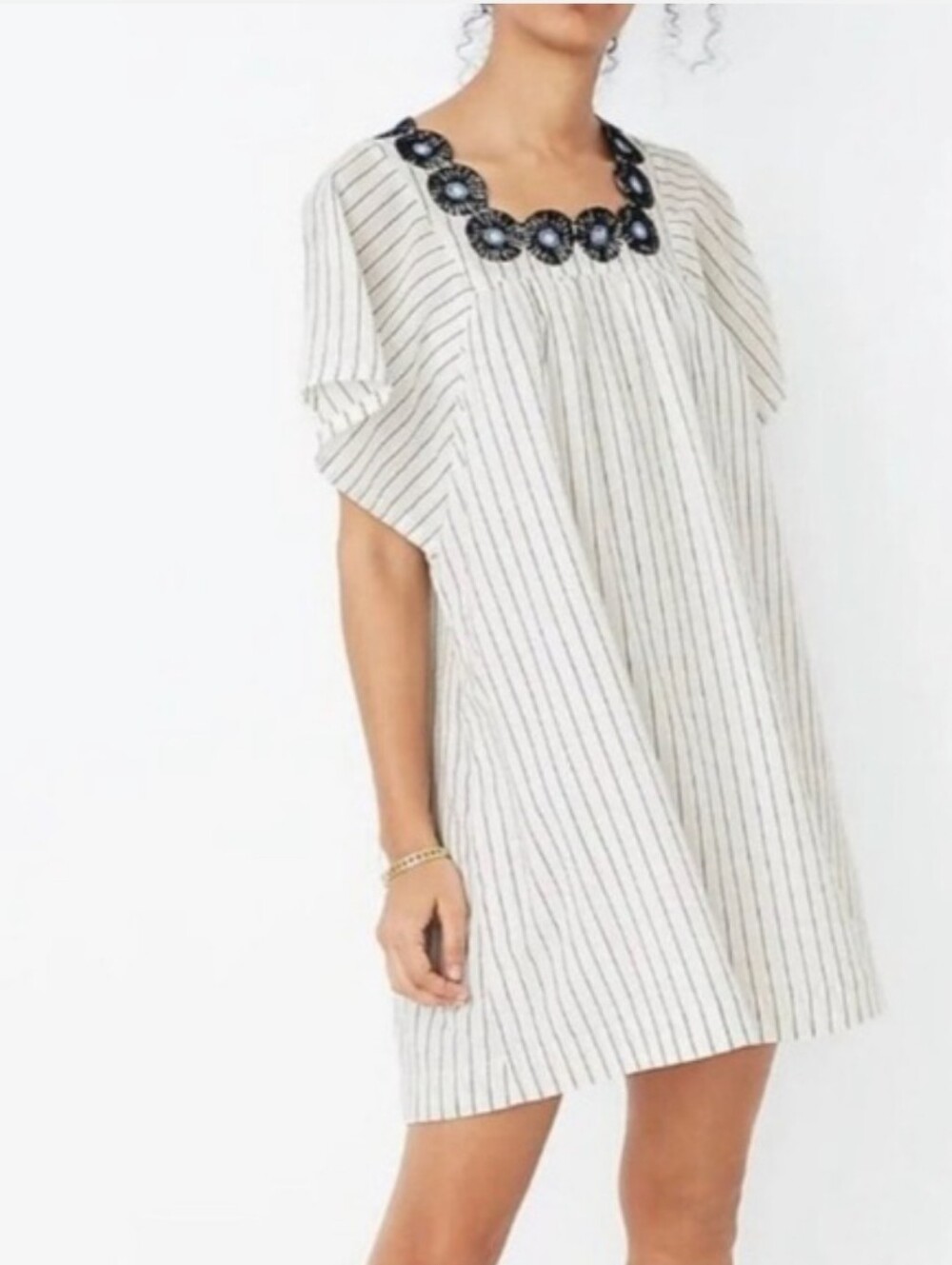 Madewell Poncho Style Dress With Emroidered Neckline Size Medium